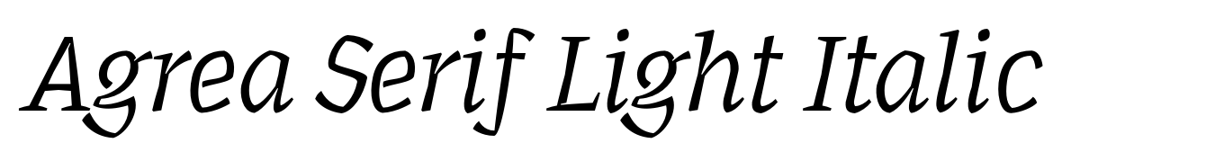 Agrea Serif Light Italic